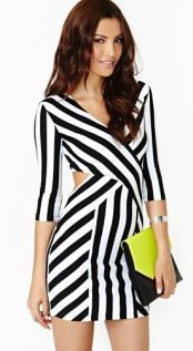 B&W Striped Dress